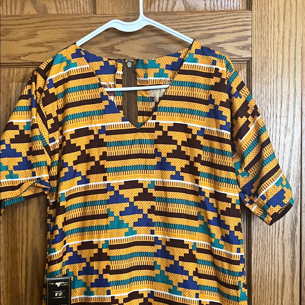 Colorful Geometric Pattern Dress